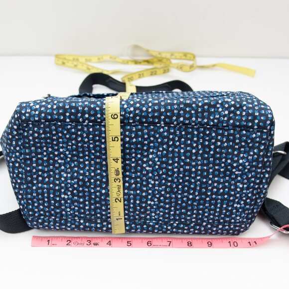 Kipling Flora Shoulder Bag Printed Notes Purse Removable Strap Blue White - Picture 8 of 9